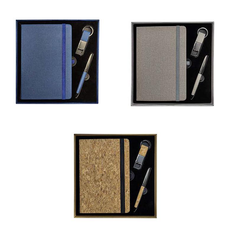 Premium Gift Set with Fabric Notebook